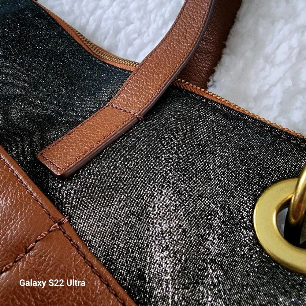 Fossil Keely crossbody tote bag in brown Leather Adjustable Strap - Picture 7 of 16